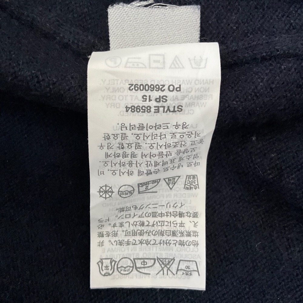 J.Crew Italian Cashmere V-Neck Sweater‎ Navy Blue Preppy Luxury Classic Men's XL - Picture 10 of 10